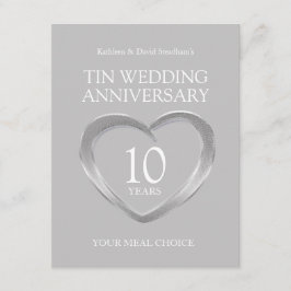 10. Zehnte Hochzeitstag uAwg Mahlzeit Wahl Begleitkarte