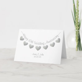 10. Zinn Hochzeitstag Butterherz Karte