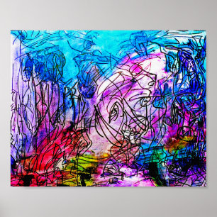 10 Zoll x 8 Zoll ABSTRAKTER ART-2 MATTE POSTER