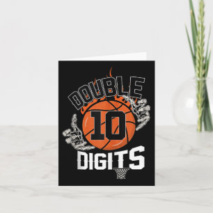 10 zweistellige Ten Basketball 10 Jahre alt Geburt Karte