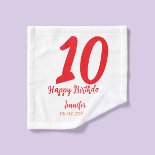 10e anniversaire ajouter nom date année rouge modè
