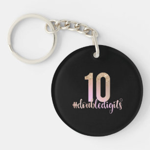 10e anniversaire Double chiffres filles Peach Ombr