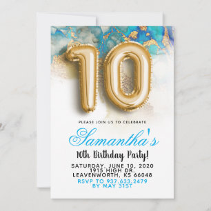 10e anniversaire Gradient Invitation