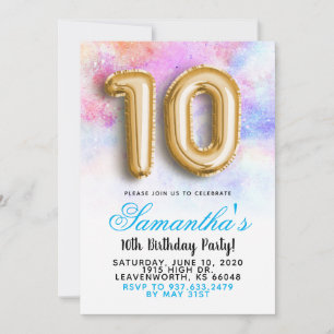 10e anniversaire Gradient Invitation