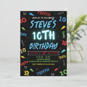 10e anniversaire Invitation Party