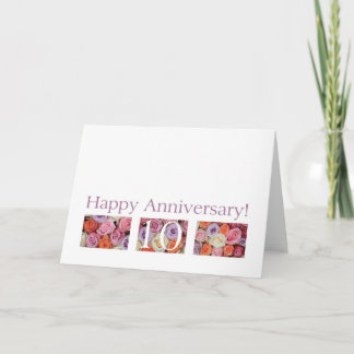 10e anniversaire Mariage Carte pastel roses