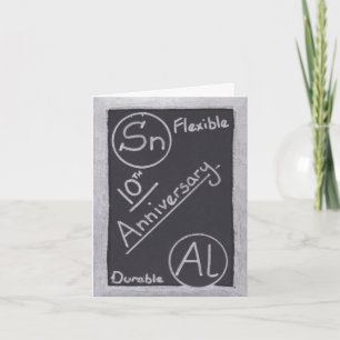 10e anniversaire Mariage Éléments Carte de voeux
