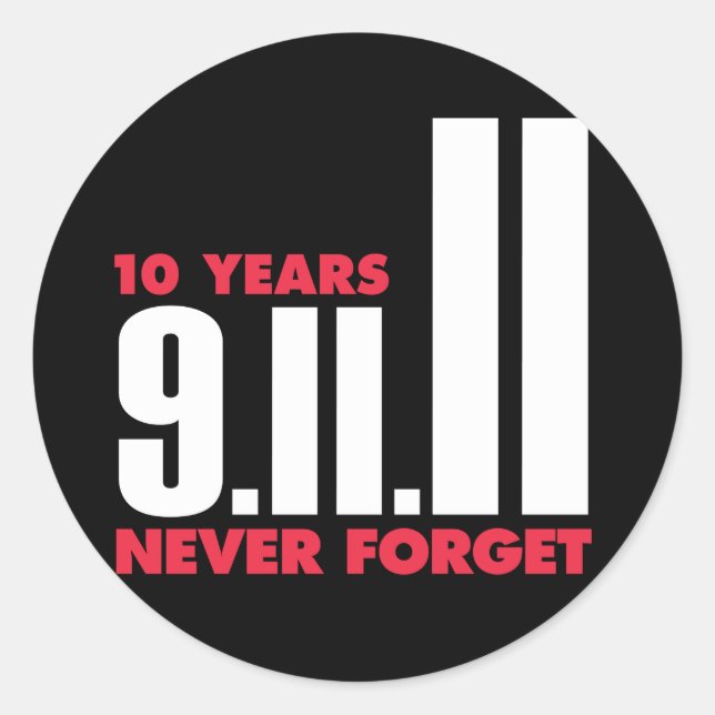 10e anniversaire Sticker du 11 septembre (Devant)
