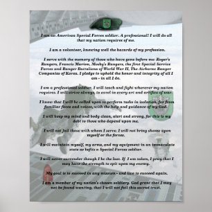 10e groupe des forces spéciales flash creed poster