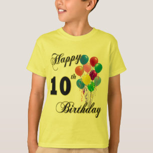 10ème T-shirt heureux d'anniversaire