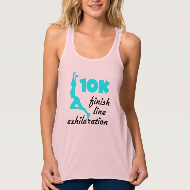 10K Aqua Finish Line Tank Top (Vorderseite)