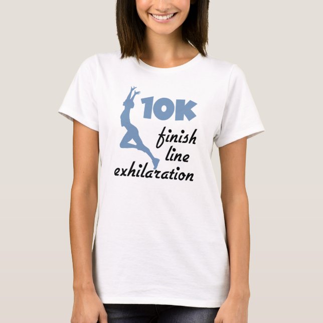 10K blaue Ziellinie T-Shirt (Vorderseite)