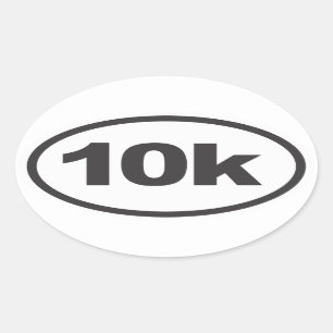 10K, das ovales Abziehbild laufen lässt Ovaler Aufkleber