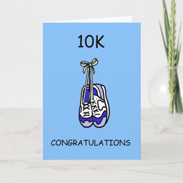 10K Herzlichen Glückwunsch an den männlichen Läufe Karte (Vorderseite)