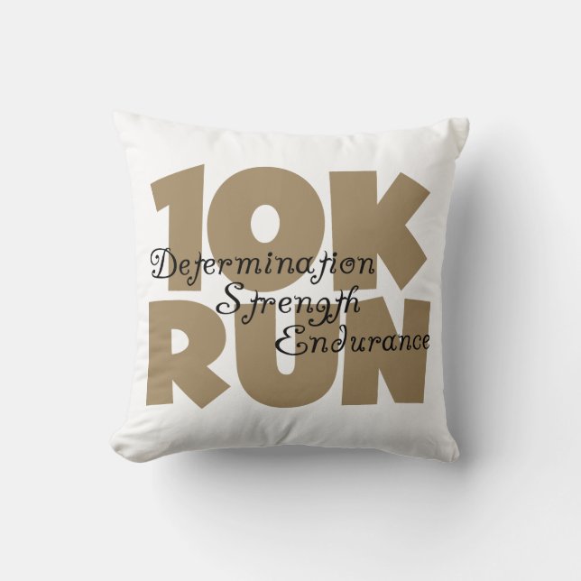 10K Lauf Tan Sports Running Kissen (Vorderseite)