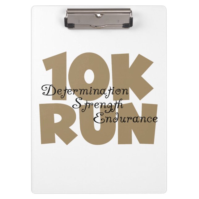 10K Lauf Tan Sports Running Klemmbrett (Vorderseite)