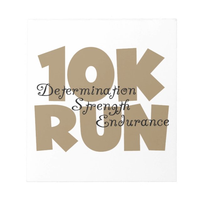 10K Lauf Tan Sports Running Notizblock (Vorderseite)