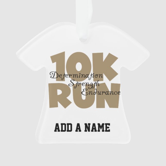 10K Lauf Tan Sports Running Ornament (Vorderseite)