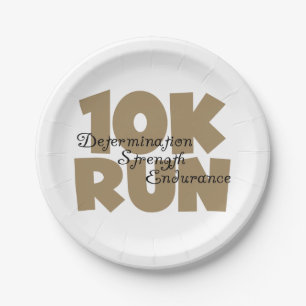 10K Lauf Tan Sports Running Pappteller