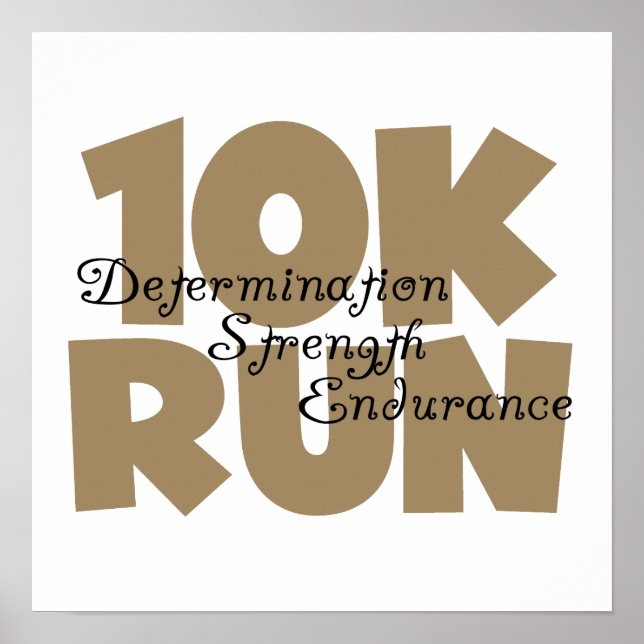 10K Lauf Tan Sports Running Poster (Vorne)