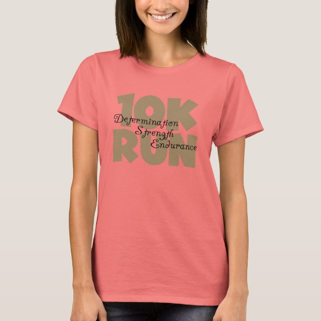 10K Lauf Tan Sports Running T-Shirt (Vorderseite)