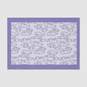 10lb Gewebepapier, LAVENDER W/JAPANESE CLOUDS Seidenpapier