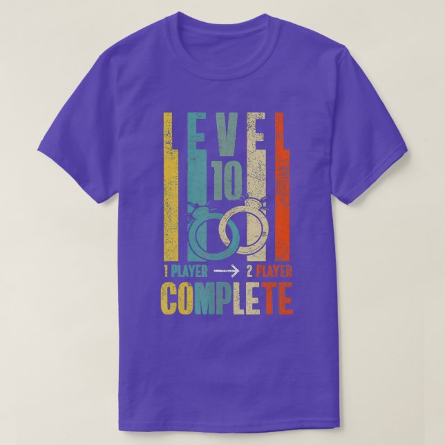 10th 10 year Wedding Anniversary Gift Retro Husban T-Shirt (Design vorne)