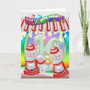 10th Birthday Card - Sweet Birthday - Gumballs And Karte