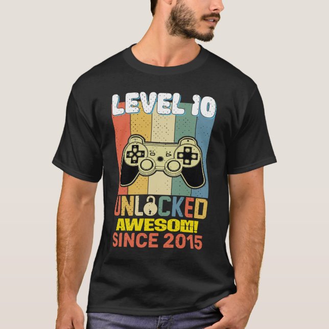 10th Birthday Gamer 10 Year Old Funny Bday Boy Nin T-Shirt (Vorderseite)