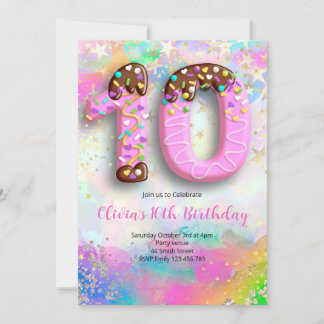 10th Birthday Girls Invitation Einladung