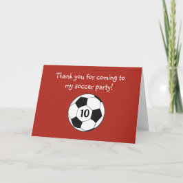 10th Birthday Soccer Sports Boys Kids Dankeskarte