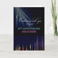 10th Employee Anniversary Sky, Customizable Black