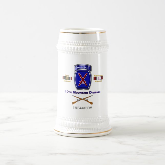 10th Mountain Division Iraq & Afghanistan Veteran Bierglas (Mittel)