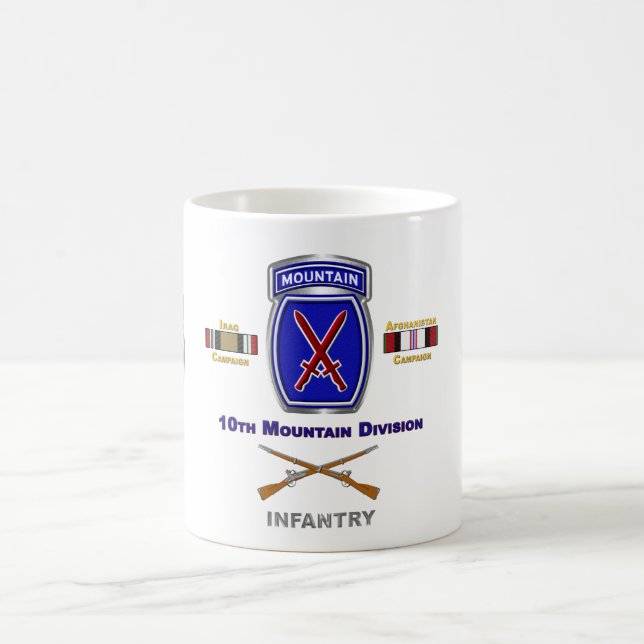 10th Mountain Division Iraq & Afghanistan Veteran Kaffeetasse (Mittel)