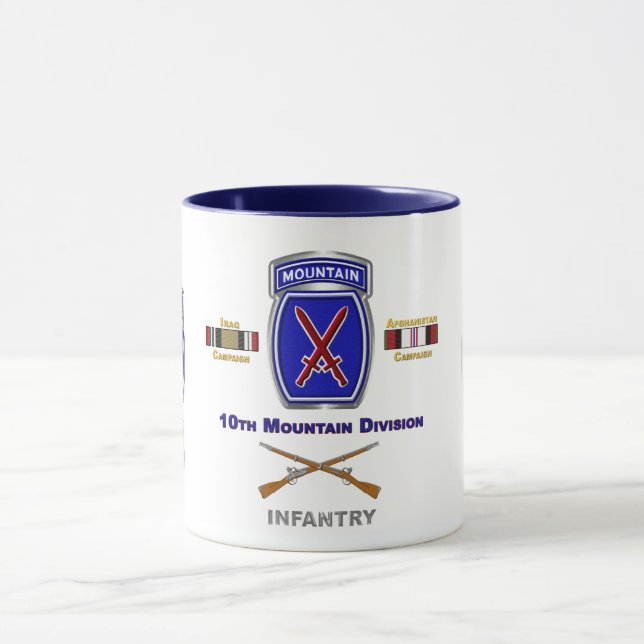 10th Mountain Division Iraq & Afghanistan Veteran Tasse (Zentrum)