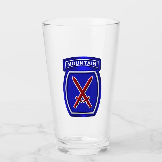 10th Mountain Division Maßgeschneiderter Patch Glas (Vorderseite)
