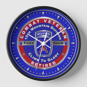 10th Mountain Division pensionierter Veteran Uhr