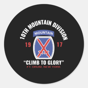 10th MTN Div Climb to Glory Runder Aufkleber