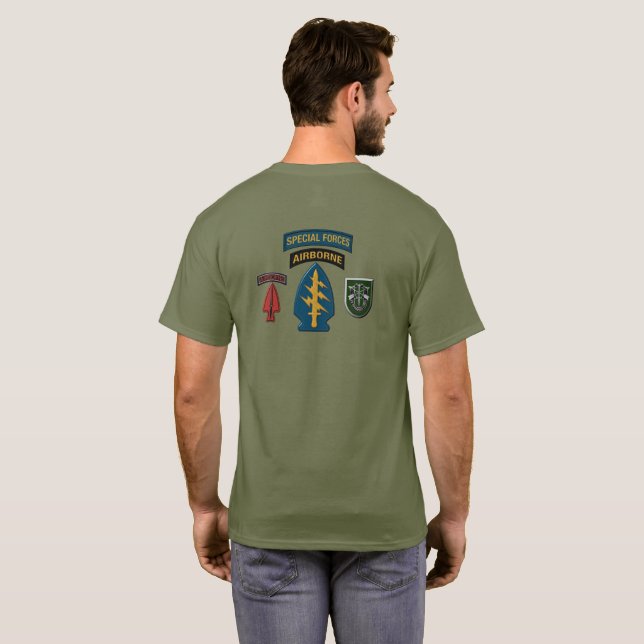10th Special Forces Group Airborne T-Shirt (Schwarz voll)
