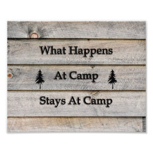 10x Was passiert im Camp bleibe im Camp Fotodruck