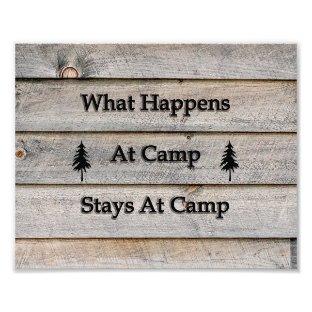 10x Was passiert im Camp bleibe im Camp Fotodruck (Vorne)