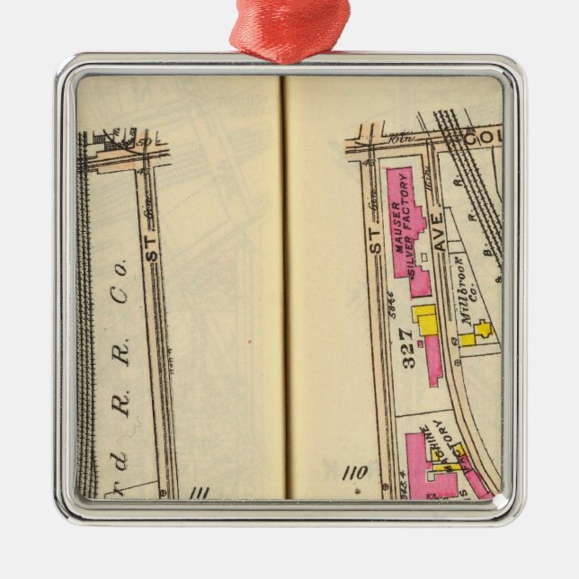 110111 Mt Vernon Silbernes Ornament (Vorne)