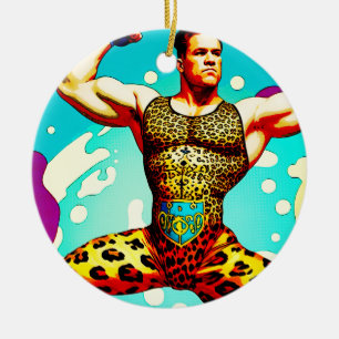 1105 Der Circus Strongman Keramik Ornament