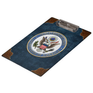 [110] Emblem des U.S. Department of Staat (DoS) [3 Klemmbrett