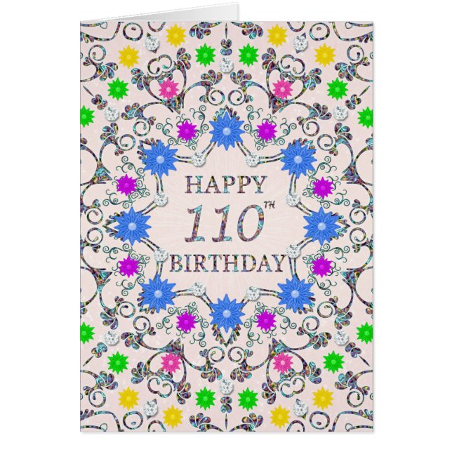 110. Geburtstag Abstrakte Blume (Vorne)