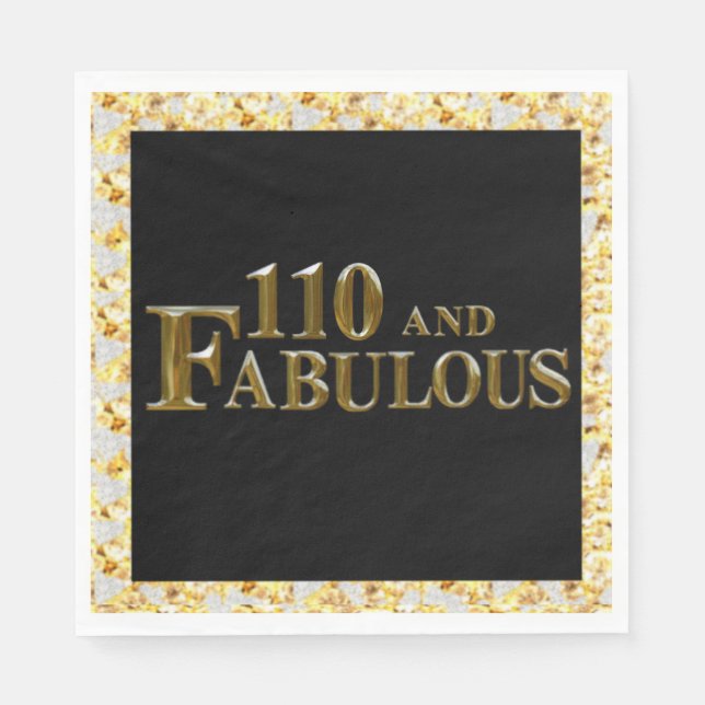 110 Geburtstag Serviette (Vorderseite)
