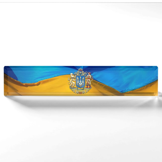 [110] Ukraine: Vorgeschlagene größere Wappen Namensplakette (Vorderseite)