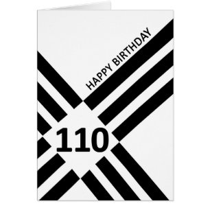 110e Diagonal Noir Design Anniversaire