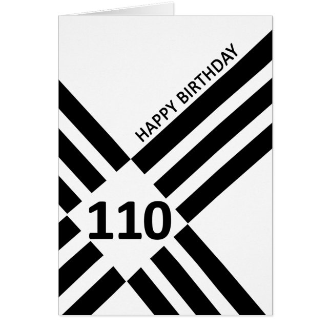 110e Diagonal Noir Design Anniversaire (Devant)