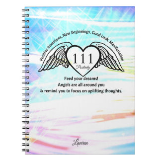 111 Angel Number Gratitude Journal | Name Notebook Notizblock